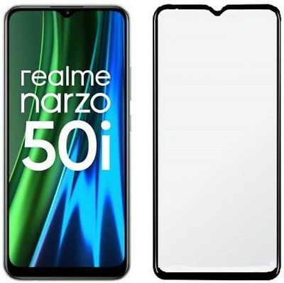 MaxR Edge To Edge Tempered Glass for Realme Narzo 50i(Pack of 1)