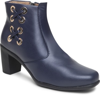 VALIOSAA Boots For Women(Navy , 4)