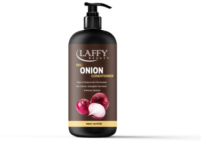 LAFFY Onion Conditioner With Red Onion Seed Oil Extract, Black Seed Oil & Pro-Vitamin B5 - No Parabens, Mineral Oil, Silicones, Color & Peg - 300 ml(300 ml)