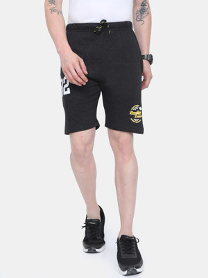 ARDEUR Printed Men Black Regular Shorts