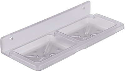 CUROVIT Unbreakable High-Grade Frosted Acrylic Double Soap Dish /(White)