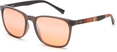 IRUS Retro Square Sunglasses(For Men, Orange)