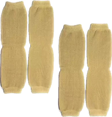 Hind Home Wool Knee Warmer Protective Knee Cap for Men & Women ( Beige Pack Of 2) Knee pad & Knee Support(Beige)