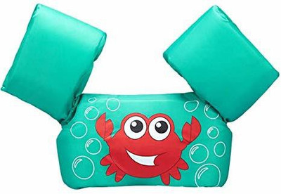 Koochie Koo Cartoon Crab Printed Pool Float Arm Bands For Kids From 2 To 6 Years 22 To 55 lbs Swim Floatation Belt