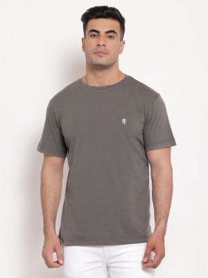 RED TAPE Solid Men Round Neck Grey T-Shirt