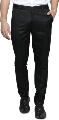 HAUL CHIC Slim Fit Men Black Trousers