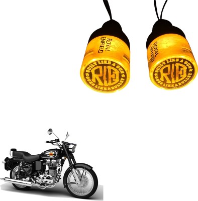 COMICAL Front, Rear LED Indicator Light for Royal Enfield Universal For Bike(Yellow)