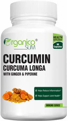 organicoslim Curcumin with Ginger and Piperine Extract (Pack of 1)(90 Tablets)
