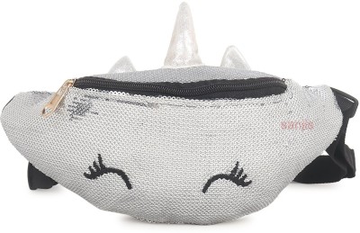 sanjis Organized pockets for all your essentials/Toddler Cute Reversible Sequin Unicorn Waist Bag Glitter Funny Pack Crossbody Bag Chest Bag Small Shoulder Bag for Kids Waist Bag(Grey)