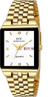 MORRIS KLEIN MK-1025 ORIGINAL GOLD PLATED DAY & DATE FUNCTIONING WATCH Analog Watch  - For Men
