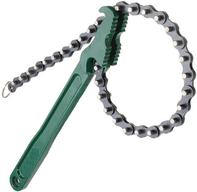 Inditrust Heavy Duty 9 inch Auto Oil Filter Chain Wrench Range 60-120 mm Single Sided Socket Wrench(Pack of 1)