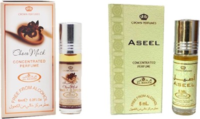 AL- REHAB Choco Must & Aseel Combo Pack Floral Attar(Floral)