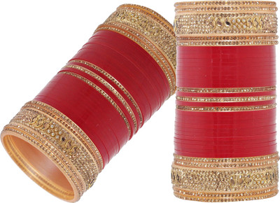 Lucky Jewellery Plastic Cubic Zirconia Bangle Set