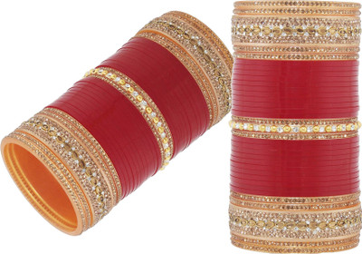 Lucky Jewellery Plastic Cubic Zirconia Bangle Set