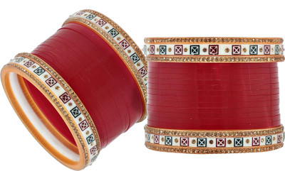Lucky Jewellery Plastic Cubic Zirconia Bangle Set