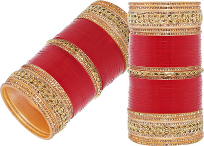 Lucky Jewellery Plastic Cubic Zirconia Bangle Set