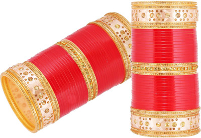 Lucky Jewellery Plastic Cubic Zirconia Bangle Set
