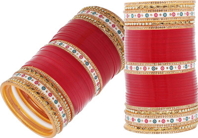 Lucky Jewellery Plastic Cubic Zirconia Bangle Set