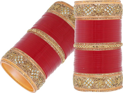 Lucky Jewellery Plastic Cubic Zirconia Bangle Set