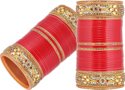 Lucky Jewellery Plastic Cubic Zirconia Bangle Set