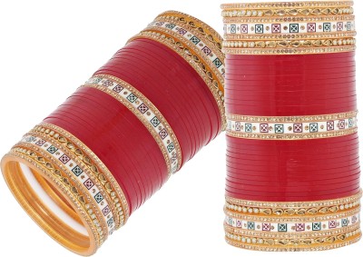 Lucky Jewellery Plastic Cubic Zirconia Bangle Set