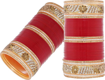 Lucky Jewellery Plastic Cubic Zirconia Bangle Set