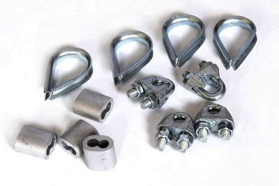 GS SPORTS Gym Wire U Lock | Wire Thimble (Eye) Lock | Wire Farul Lock | Combo Pack. Multi-training Bar