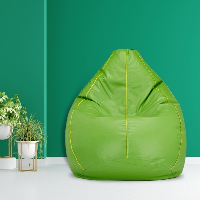 SHIRA 24 XXL Tear Drop Bean Bag Cover  (Without Beans)(Green)