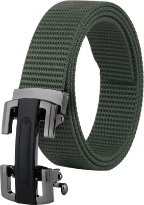 ZORO Men Casual, Evening, Party Green Nylon, Fabric Belt