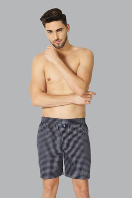 VAN HEUSEN Men Assorted Checkered Side Pocket Superior Lustre Boxer Shorts Checkered Men Boxer