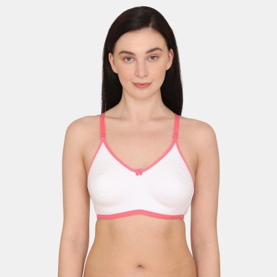 Rosaline By Zivame Women T-Shirt Non Padded Bra(Pink, White)