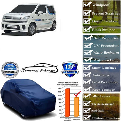 Tamanchi Autocare Car Cover For Maruti Suzuki Wagon R VXI AMT 1.2 Petrol(Blue)