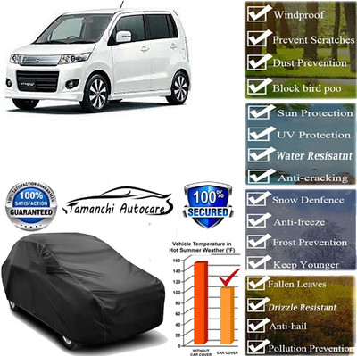 Tamanchi Autocare Car Cover For Maruti Suzuki Wagon R Stingray AMT VXI(Black)