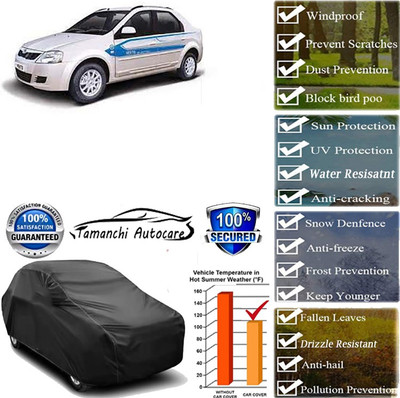 Tamanchi Autocare Car Cover For Mahindra e-Verito(Black)