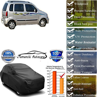 Tamanchi Autocare Car Cover For Maruti Suzuki Wagon R AMT VXI(Black)