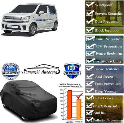 Tamanchi Autocare Car Cover For Maruti Suzuki Wagon R VXI AMT 1.2 Petrol(Black)