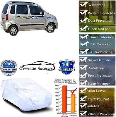 Tamanchi Autocare Car Cover For Maruti Suzuki Wagon R AMT VXI(Silver)