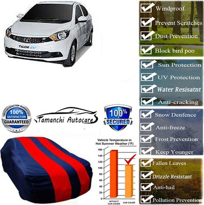 Tamanchi Autocare Car Cover For Tata Tigor EV(Red, Black)