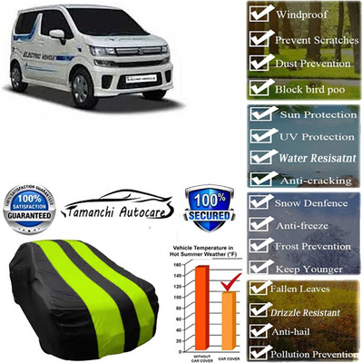 Tamanchi Autocare Car Cover For Maruti Suzuki WagonR Electric Vehicle(Green, Black)