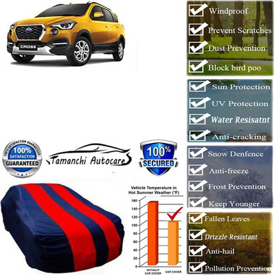 Tamanchi Autocare Car Cover For Datsun CROSS(Red, Black)