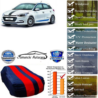 Tamanchi Autocare Car Cover For Hyundai i20 Sportz(Red, Black)