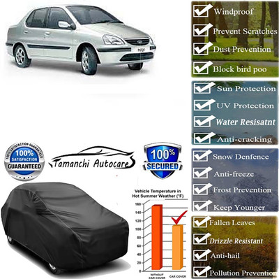 Tamanchi Autocare Car Cover For Tata Indigo GLV(Black)