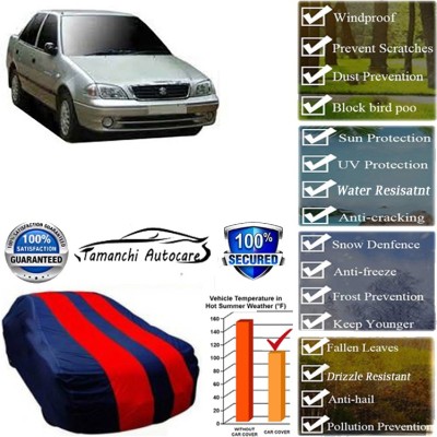 Tamanchi Autocare Car Cover For Maruti Suzuki Esteem(Red, Black)