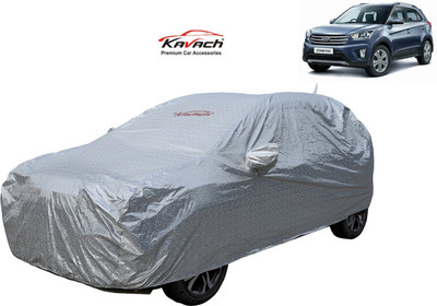 Kavach Car Cover For Hyundai Creta (With Mirror Pockets)(Silver, For 2021 Models)