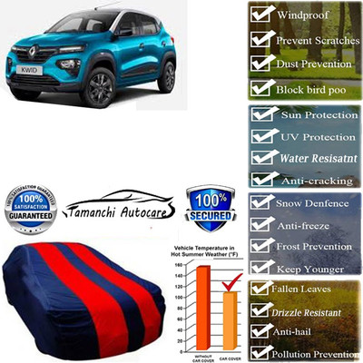 Tamanchi Autocare Car Cover For Renault Kwid 1.0 RXT AMT Petrol(Red, Black)