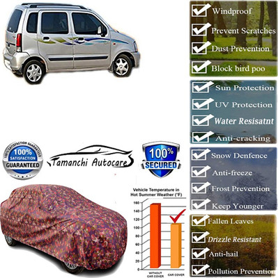 Tamanchi Autocare Car Cover For Maruti Suzuki Wagon R AMT VXI(Multicolor)