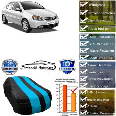 Tamanchi Autocare Car Cover For Tata Indigo eCS(Blue, Black)