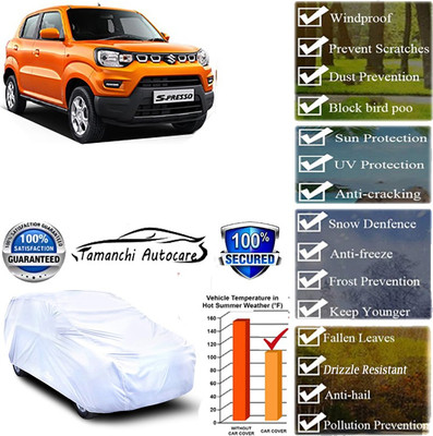 Tamanchi Autocare Car Cover For Maruti Suzuki S-Presso Lxi(Silver)