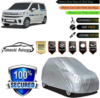 Tamanchi Autocare Car Cover For Maruti Suzuki Wagon R VXI AMT 1.2 Petrol(Silver)