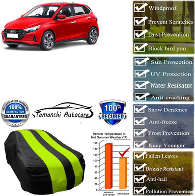 Tamanchi Autocare Car Cover For Mahindra i20(Green, Black)